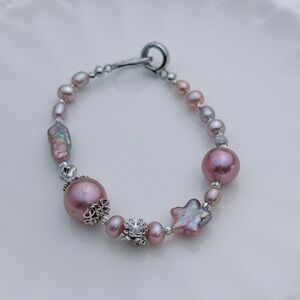 26B196 Handmade Freshwater Baroque Pearl Bracelet
